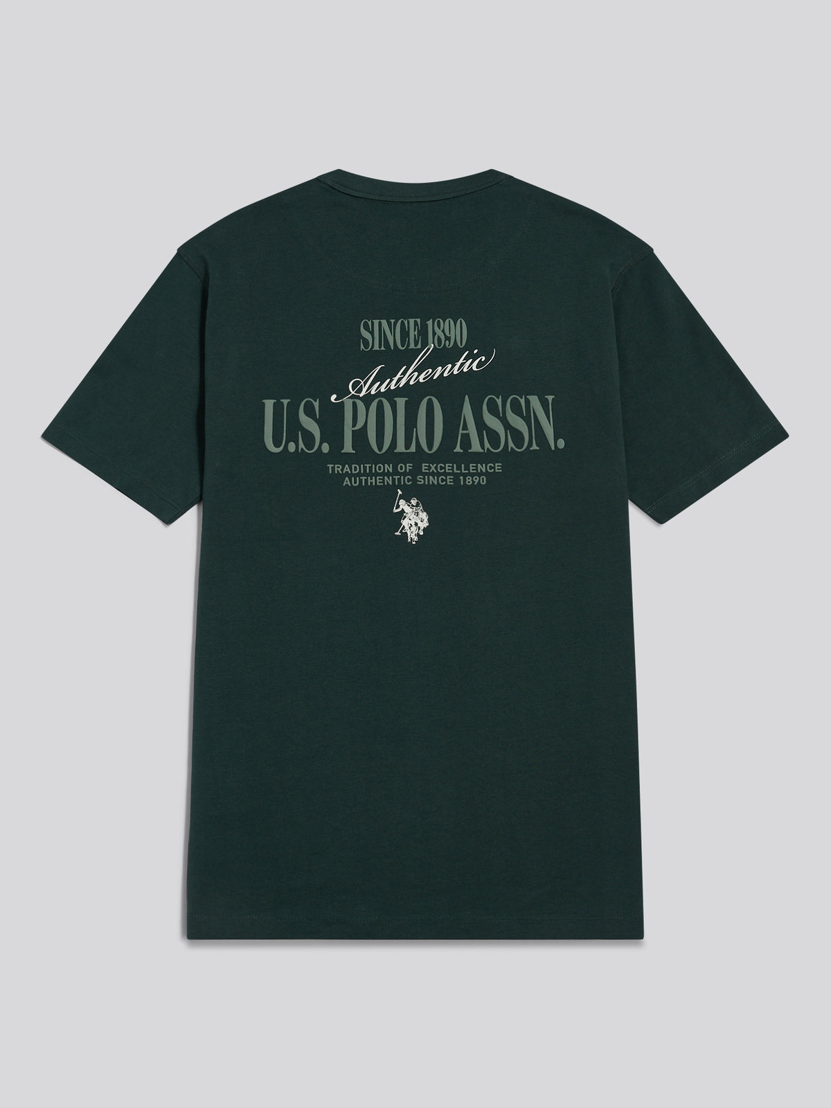 Mens Authentic Front & Back Graphic T-Shirt Green Gables