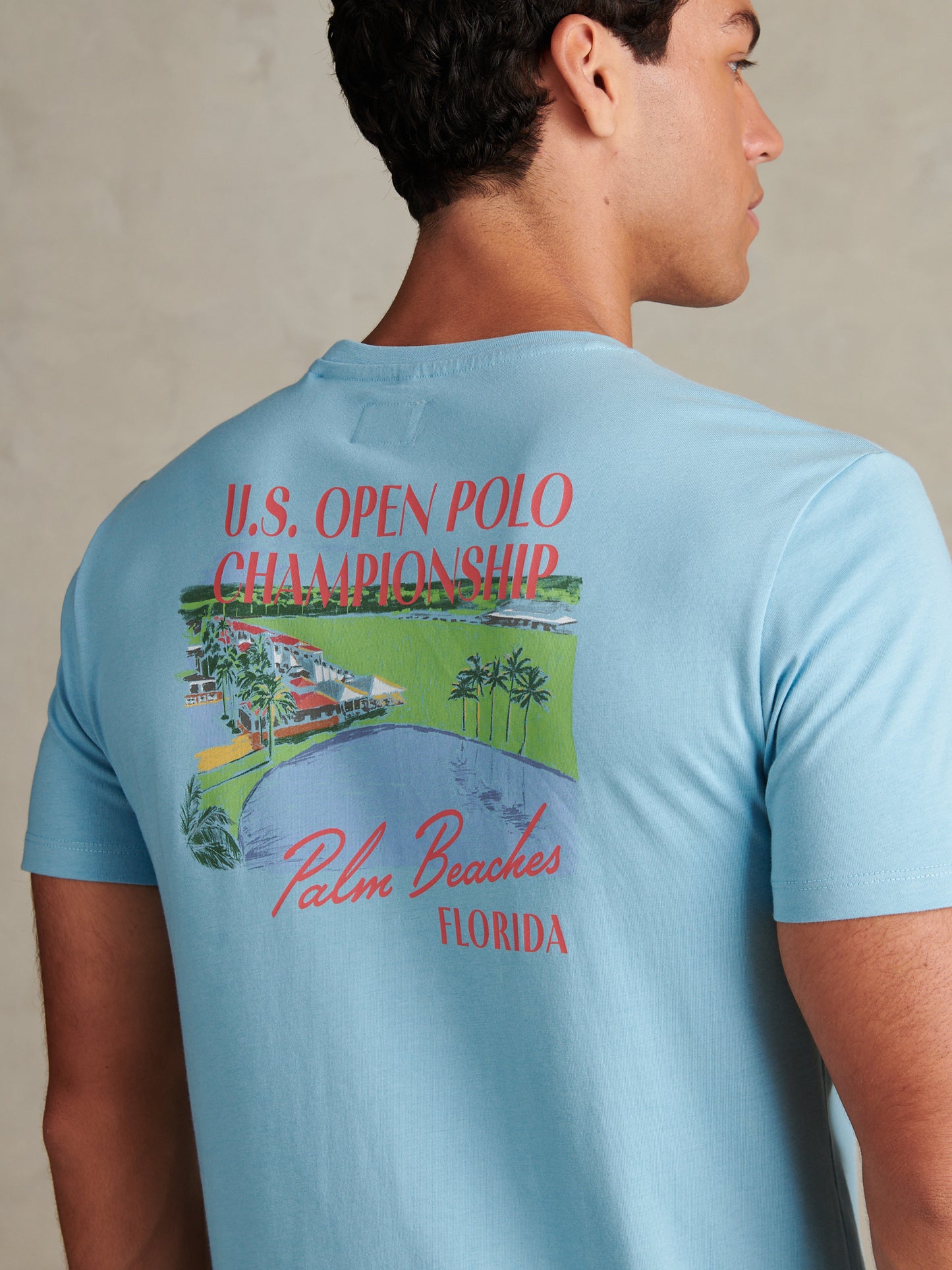 USPA Palm Beach T-Shirt Air Blue