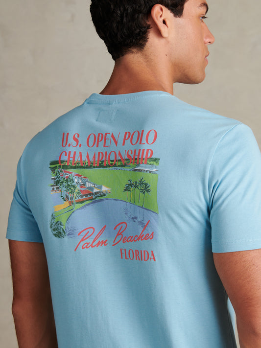 USPA Palm Beach T-Shirt Air Blue