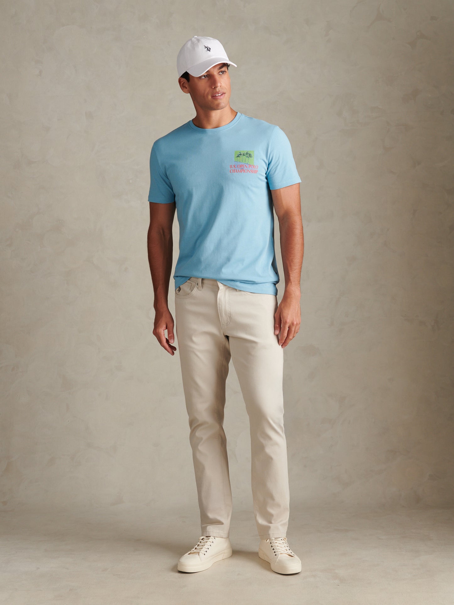 USPA Palm Beach T-Shirt Air Blue