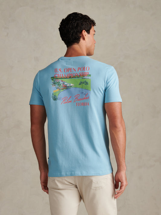 USPA Palm Beach T-Shirt Air Blue