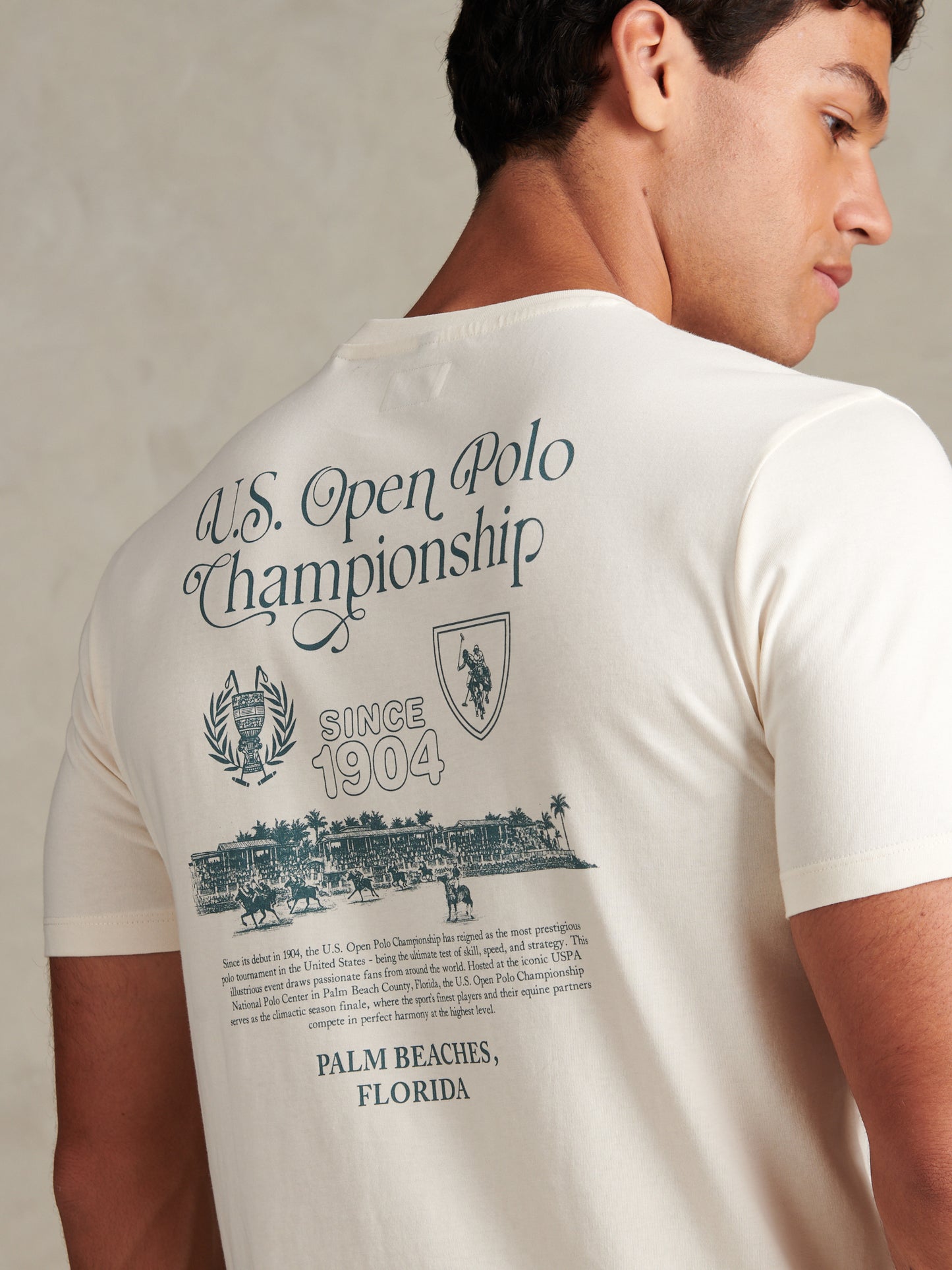 USPA Open Polo T-Shirt Whisper White