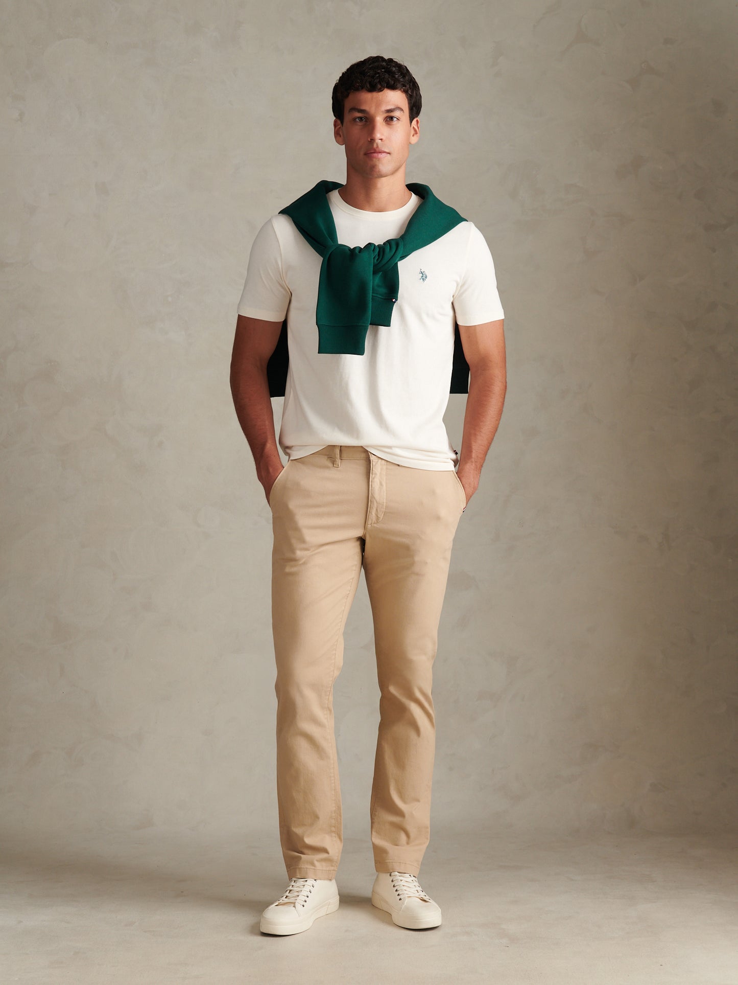 USPA Open Polo T-Shirt Whisper White
