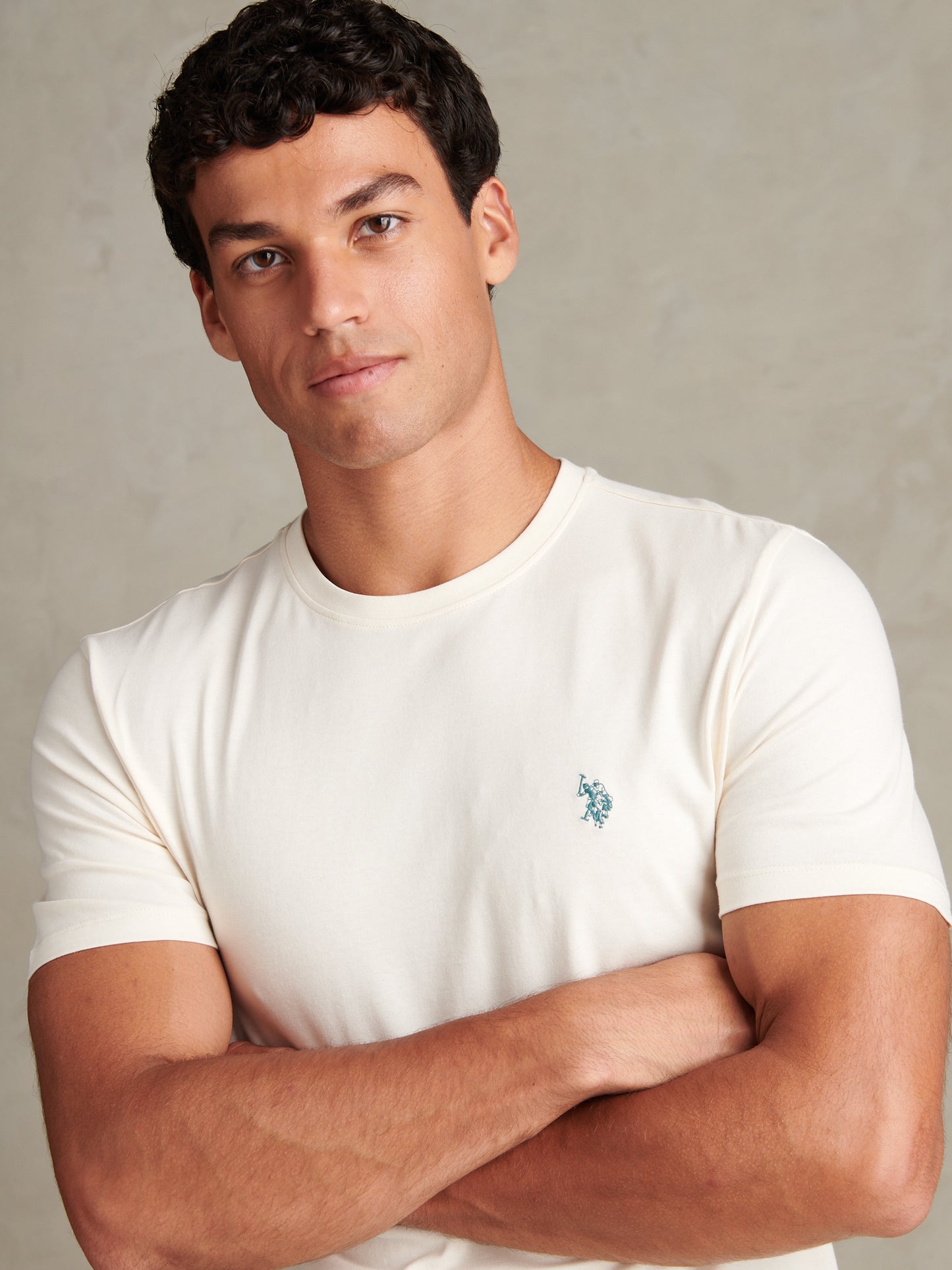 USPA Open Polo T-Shirt Whisper White
