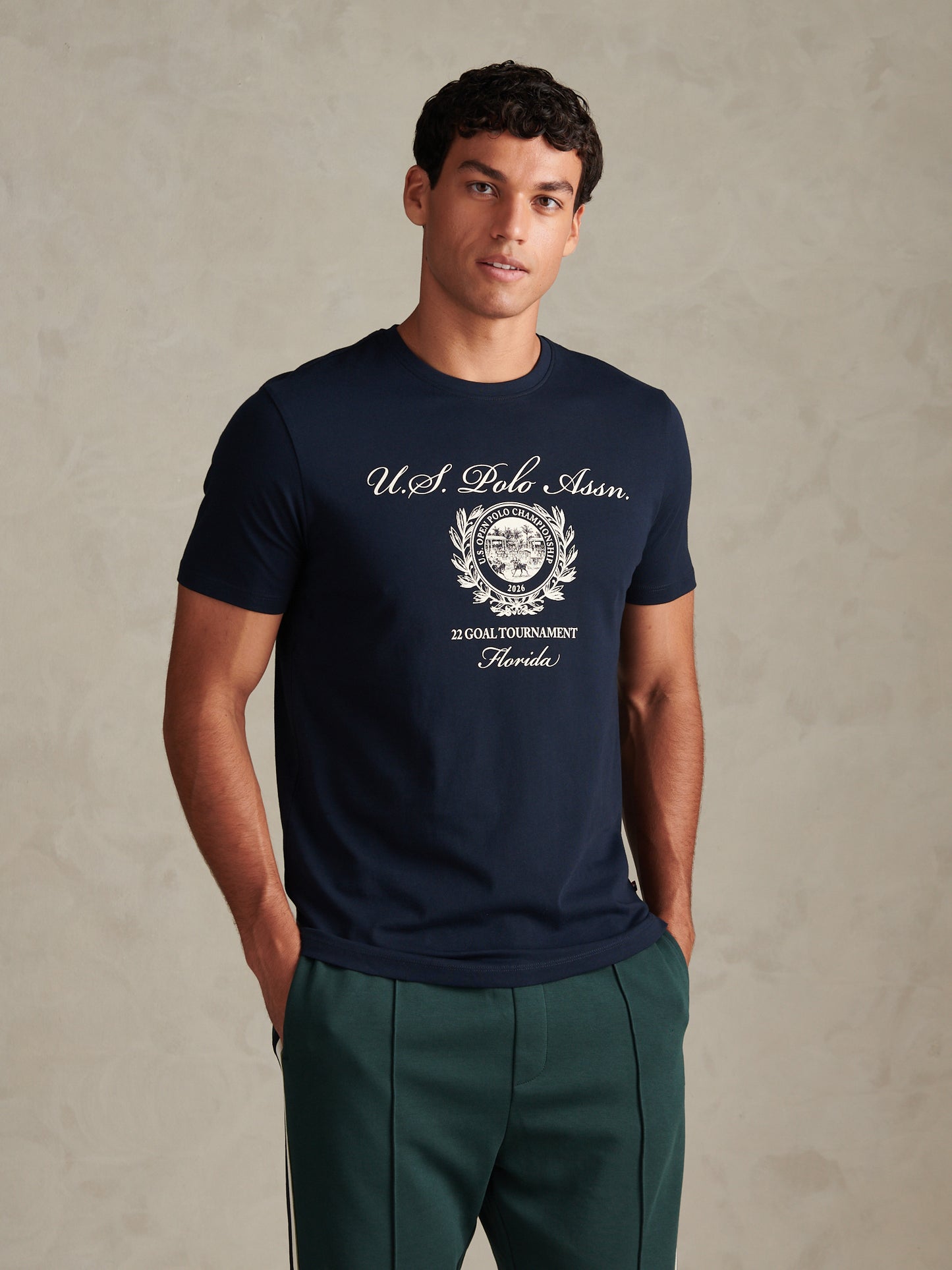 USPA Collegiate Goal T-shirt Dark Sapphire Navy