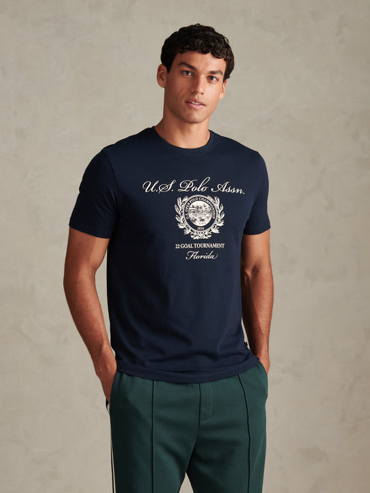 USPA Collegiate Goal T-shirt Dark Sapphire Navy
