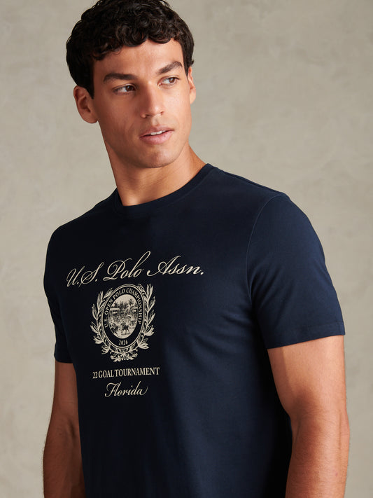 USPA Collegiate Goal T-shirt Dark Sapphire Navy