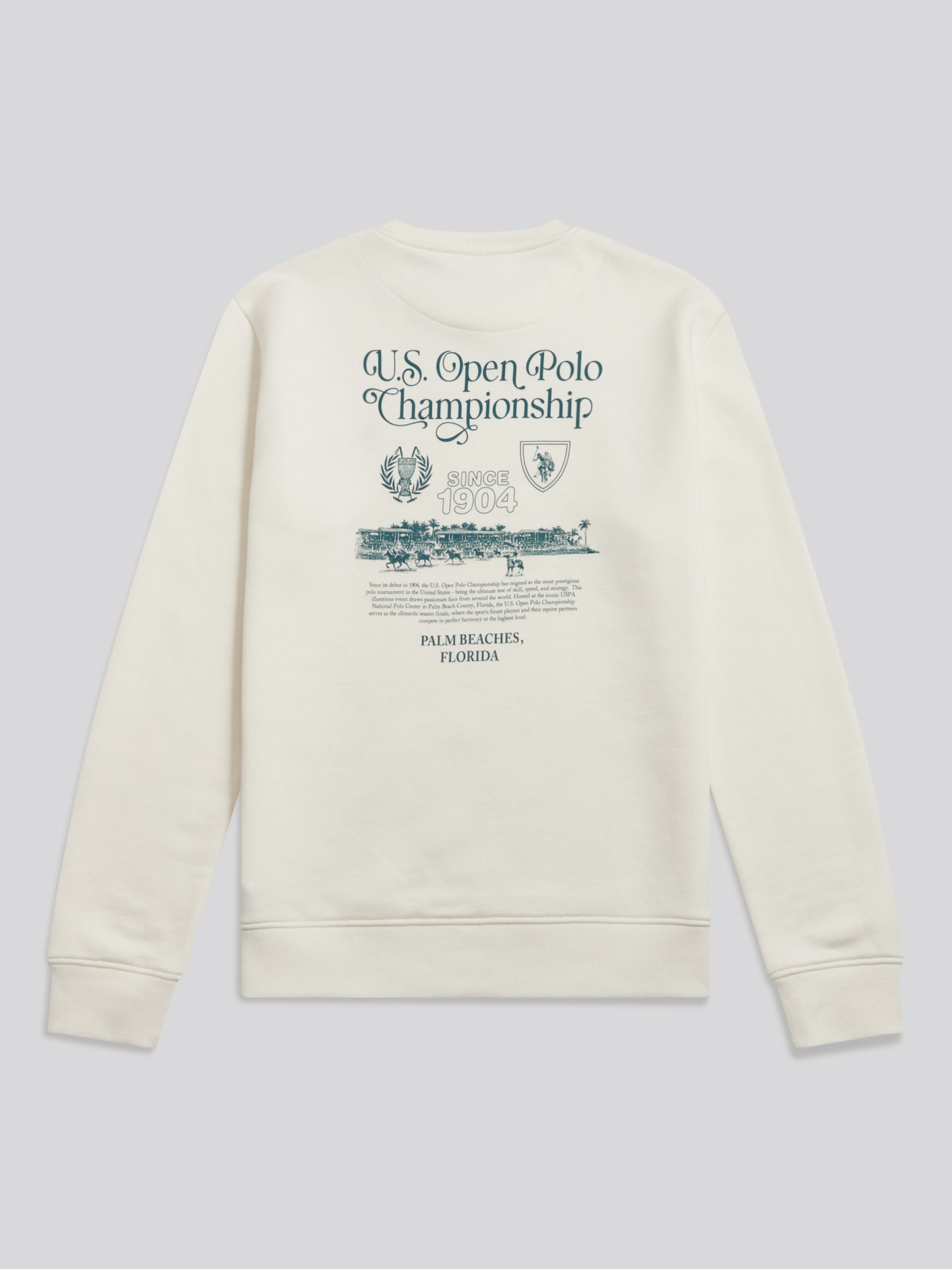 USPA Open Polo Crew sweat Whisper White