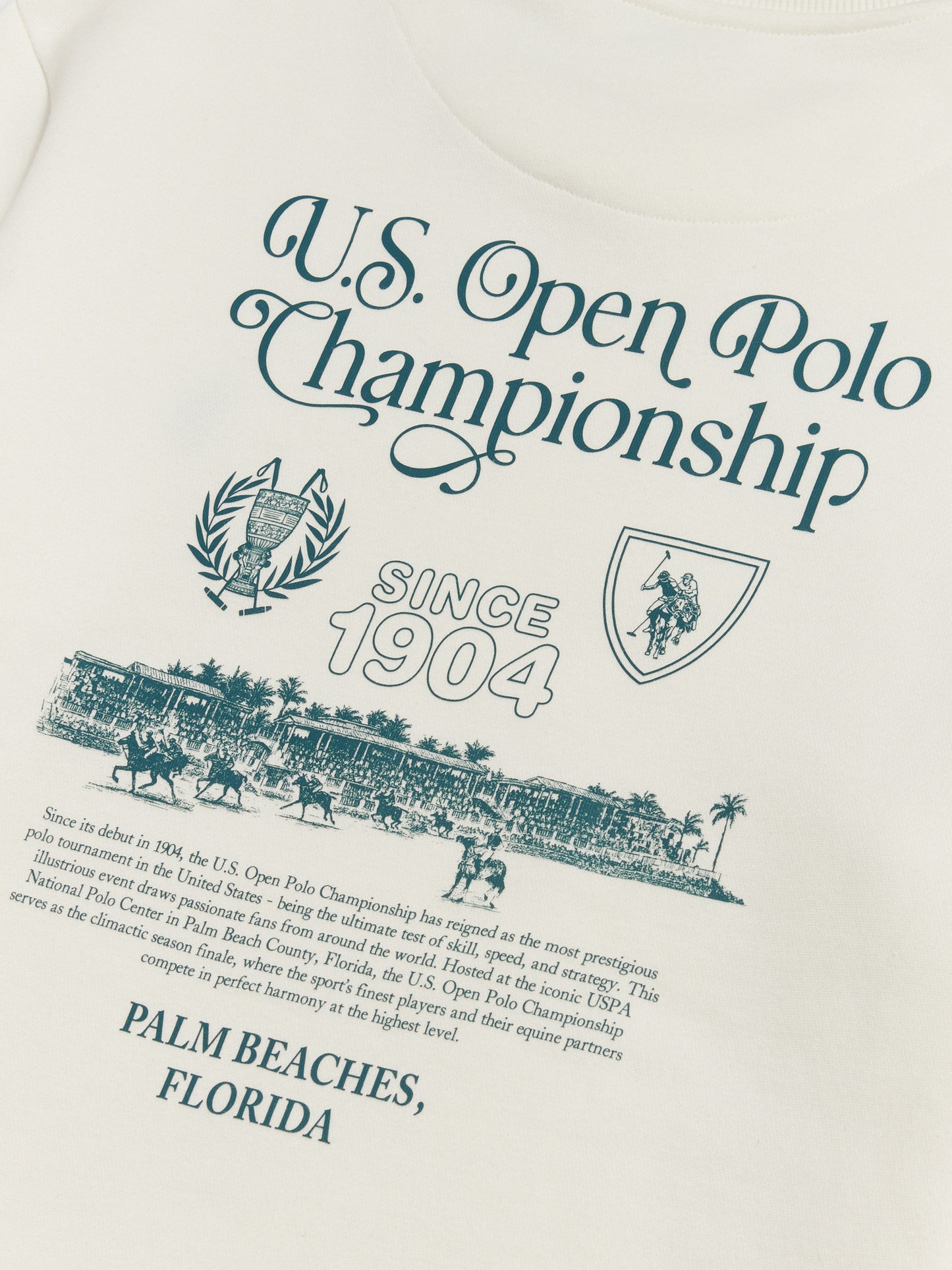 USPA Open Polo Crew sweat Whisper White