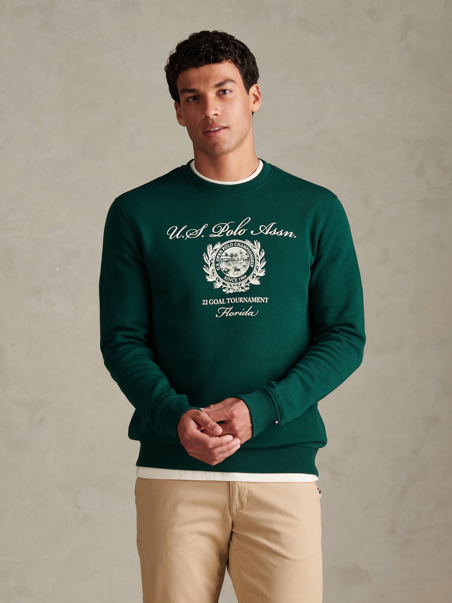 USPA Collegiate Goal Crew Sweat Rain Forest
