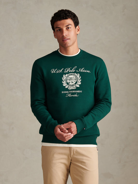 USPA Collegiate Goal Crew Sweat Rain Forest