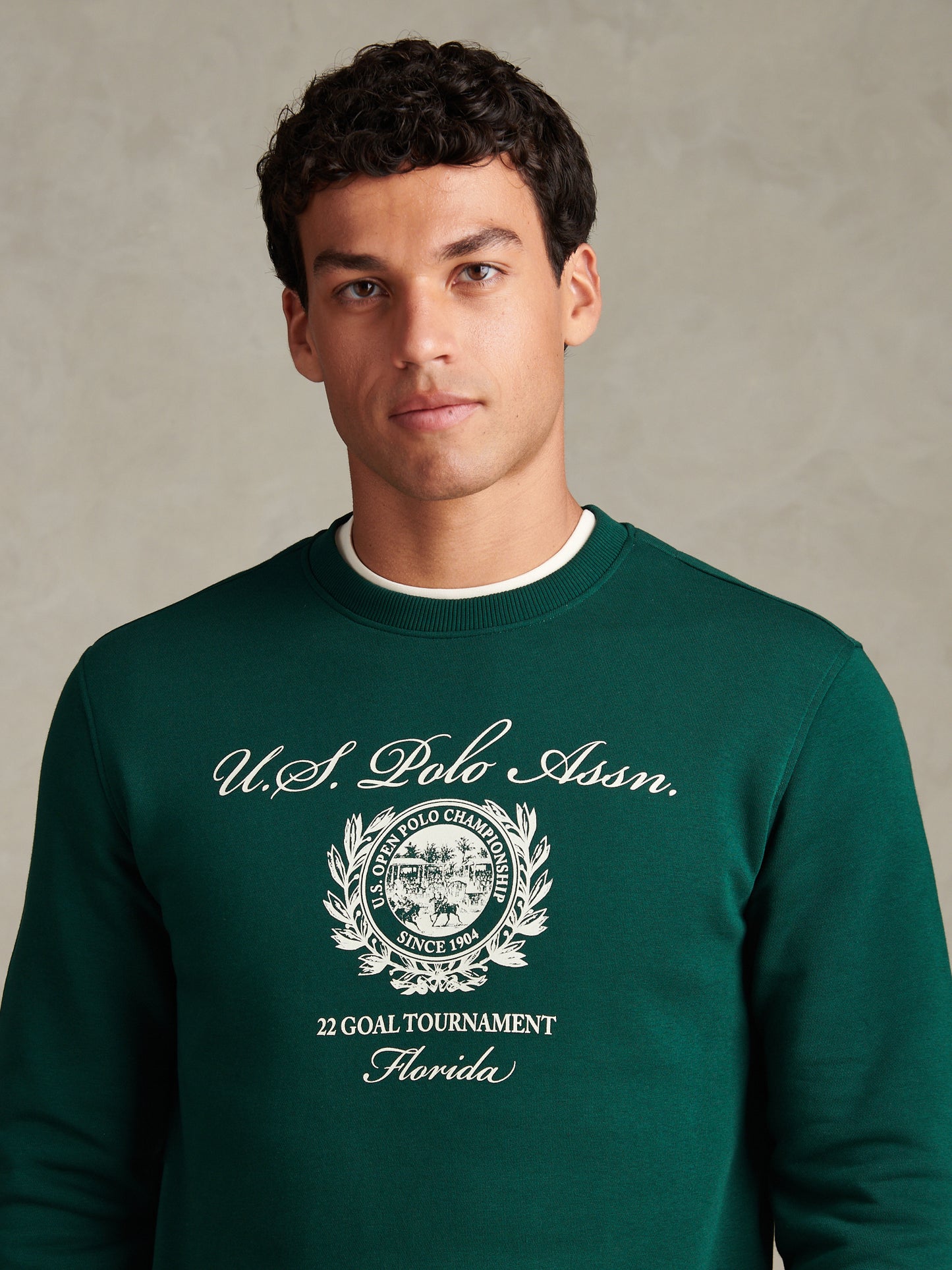 USPA Collegiate Goal Crew Sweat Rain Forest
