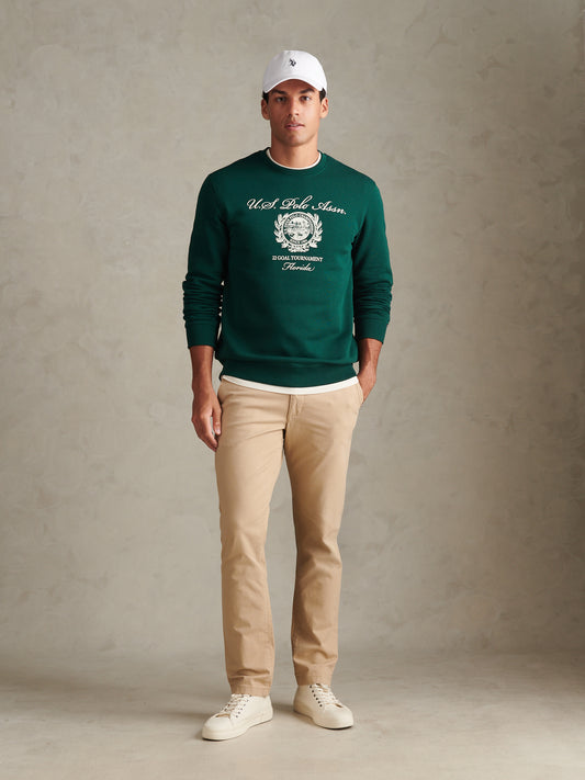 USPA Collegiate Goal Crew Sweat Rain Forest