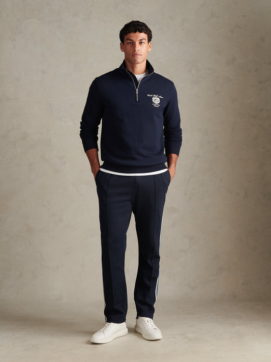 USPA Collegiate Goal 1/4 Zip Sweat Dark Sapphire Navy
