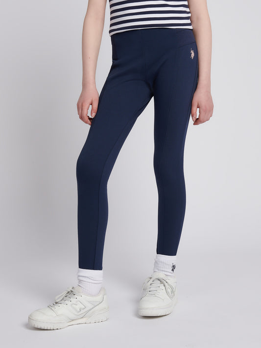 Girls Elastyczne legginsy w talii w Marynarce Wojennej Iris