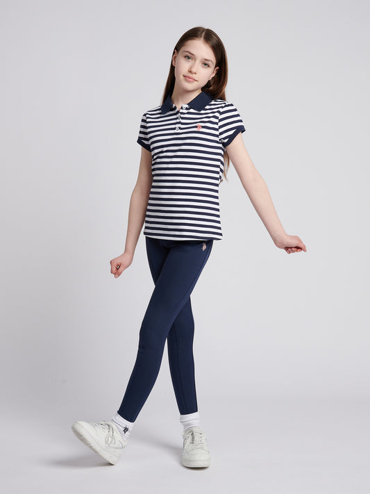 Girls Elastyczne legginsy w talii w Marynarce Wojennej Iris