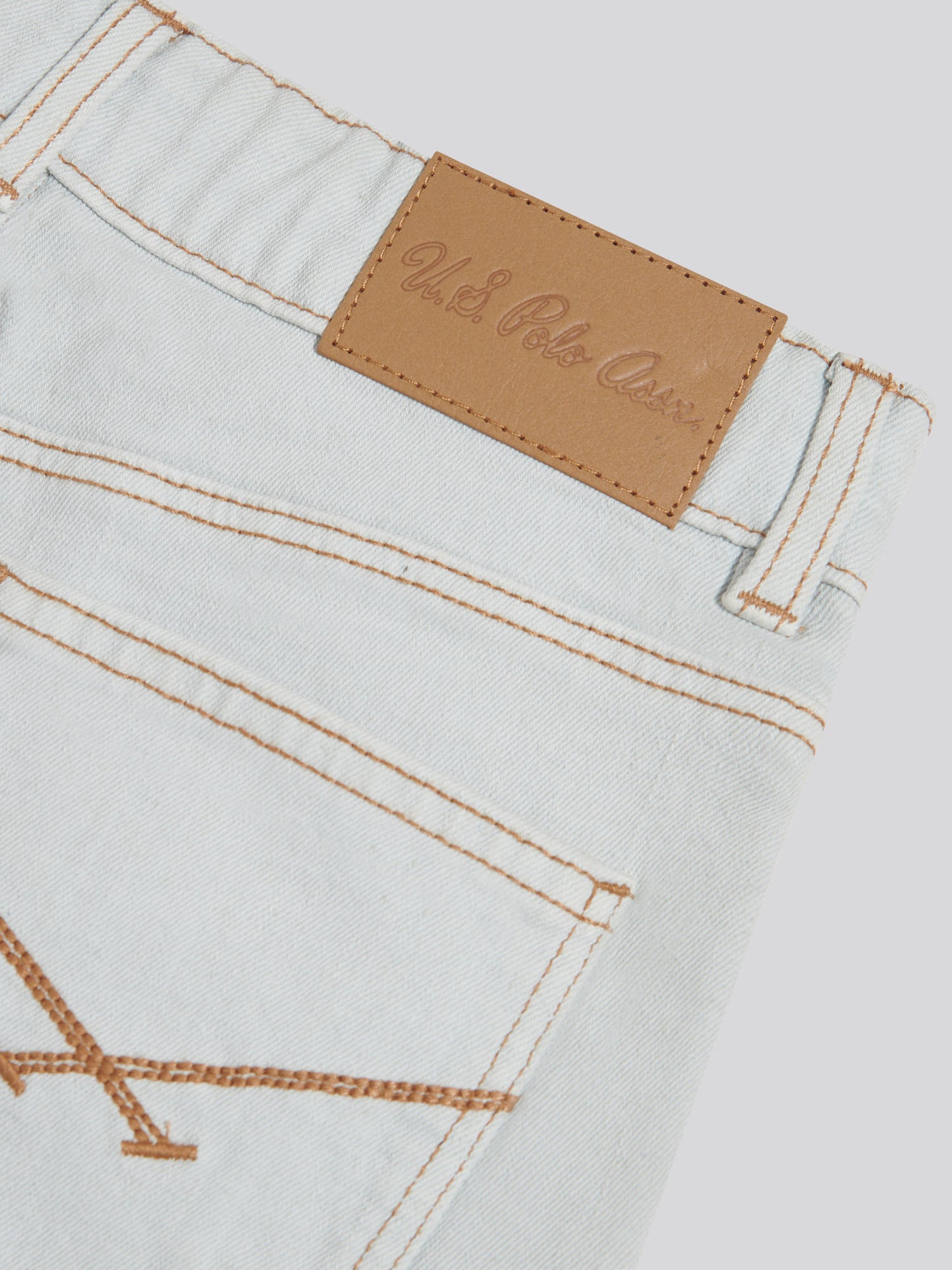 Girls Pleat Detail Denim Shorts Ice White