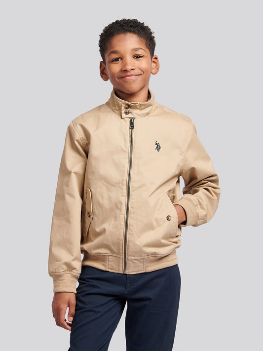Chłopcy Cotton Twill Harrington Kurtka w kukurydzy