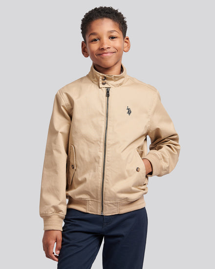 Chłopcy Cotton Twill Harrington Kurtka w kukurydzy