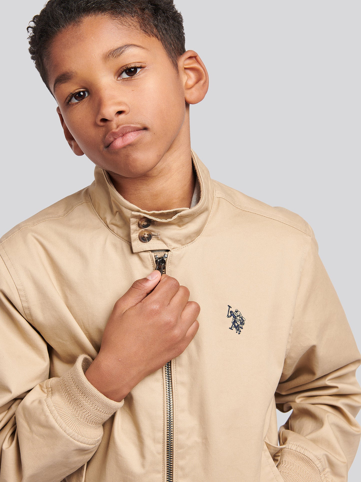 Chłopcy Cotton Twill Harrington Kurtka w kukurydzy