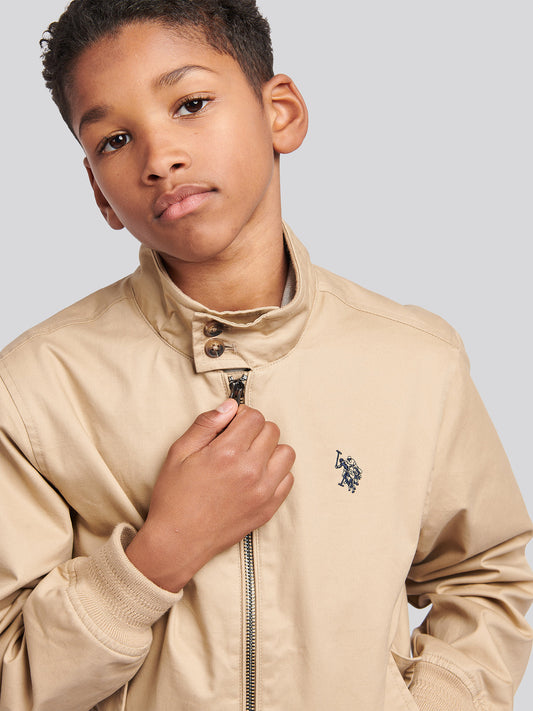 Chłopcy Cotton Twill Harrington Kurtka w kukurydzy