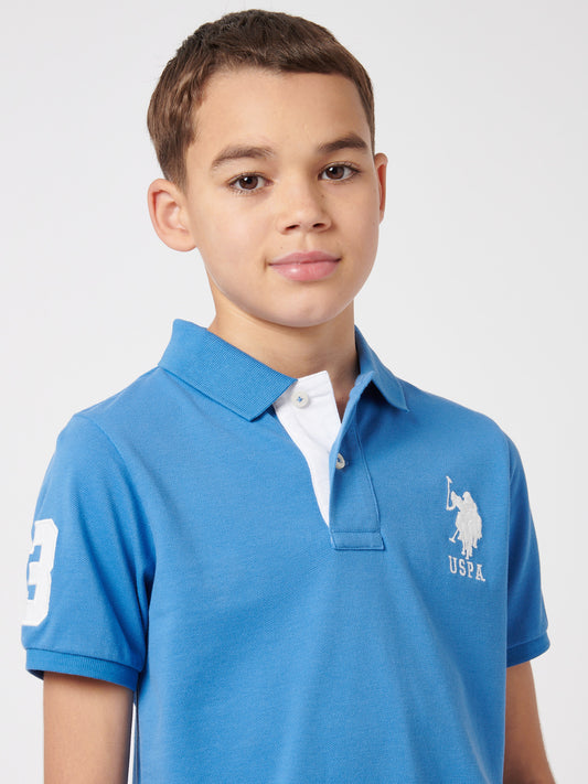 Boys Player 3 Polo Shirt w Campanula