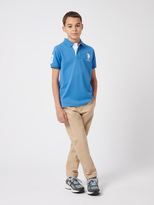 Boys Player 3 Polo Shirt w Campanula