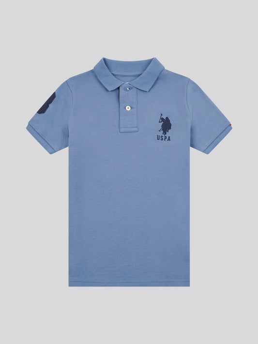 Boys Player 3 Polo Shirt w Blue Horizon