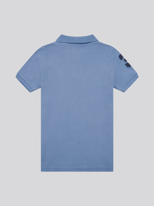 Boys Player 3 Polo Shirt w Blue Horizon