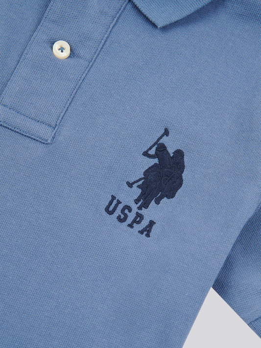 Boys Player 3 Polo Shirt w Blue Horizon