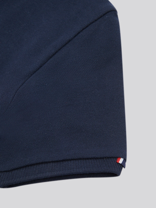 Boys Player 3 Polo Shirt in Dark Sapphire Navy / Haute Red DHM