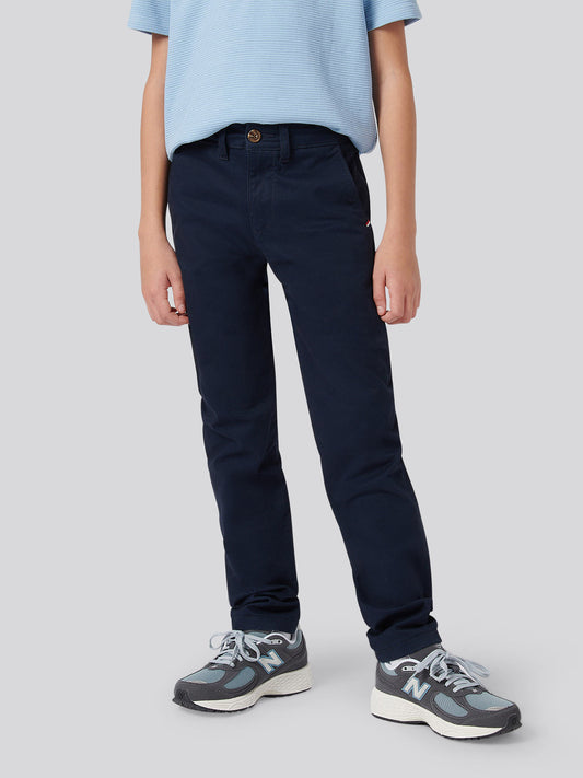 Chłopcy Classic Chino w ciemnym szafirowym granatowym/haute Red Dhm