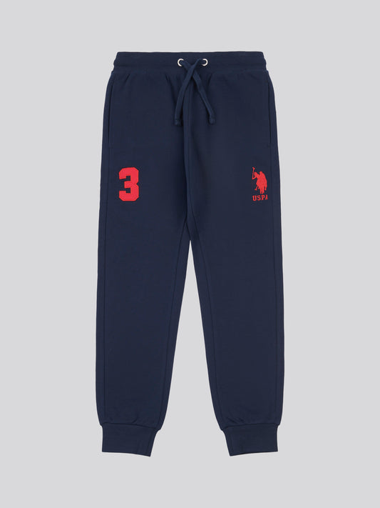 Chłopięcy gracz 3 Jogger w ciemnym szafirowym granatowym/haute Red Dhm