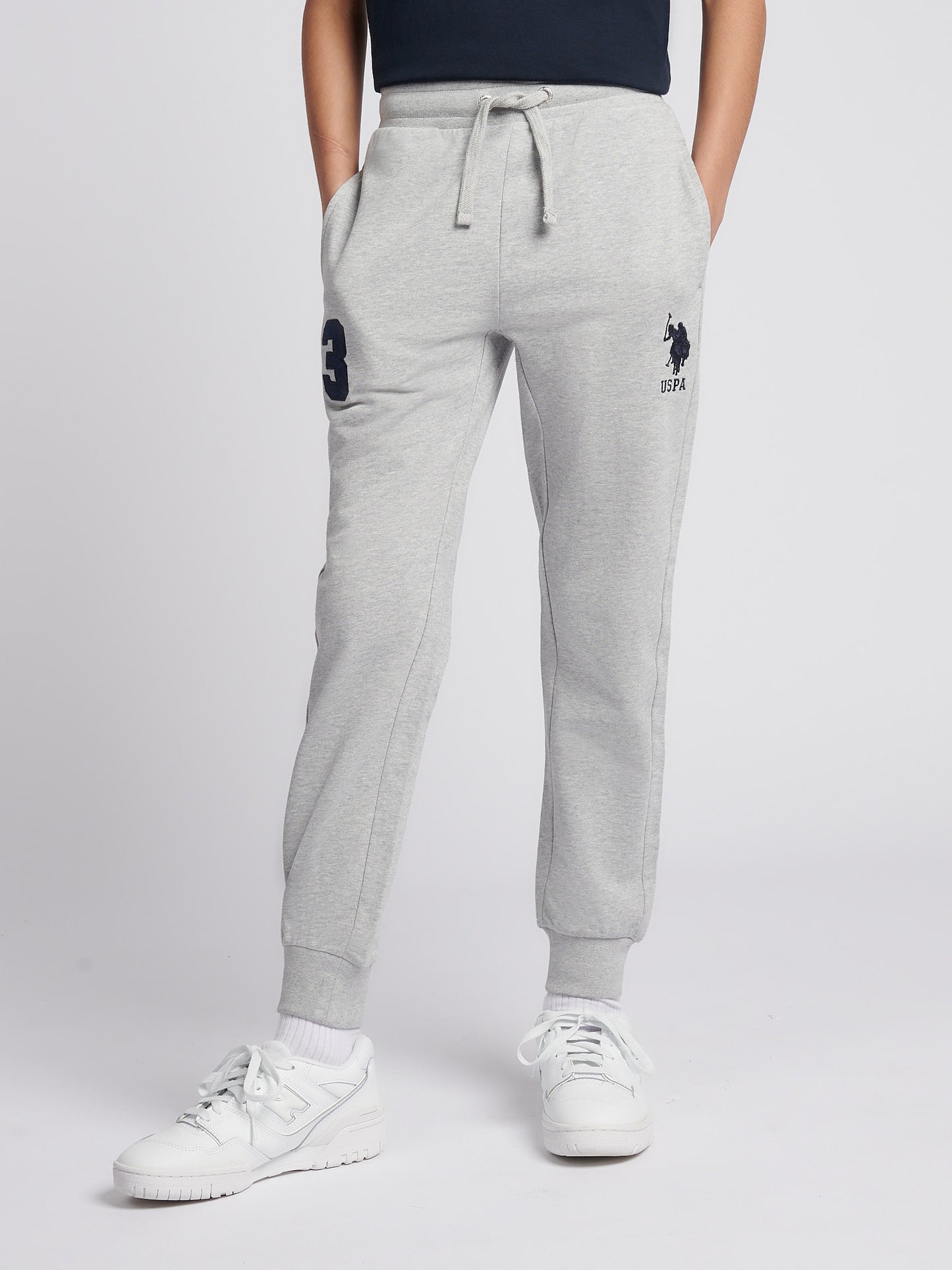 Boys Player 3 Jogger in Mid Grey Marl