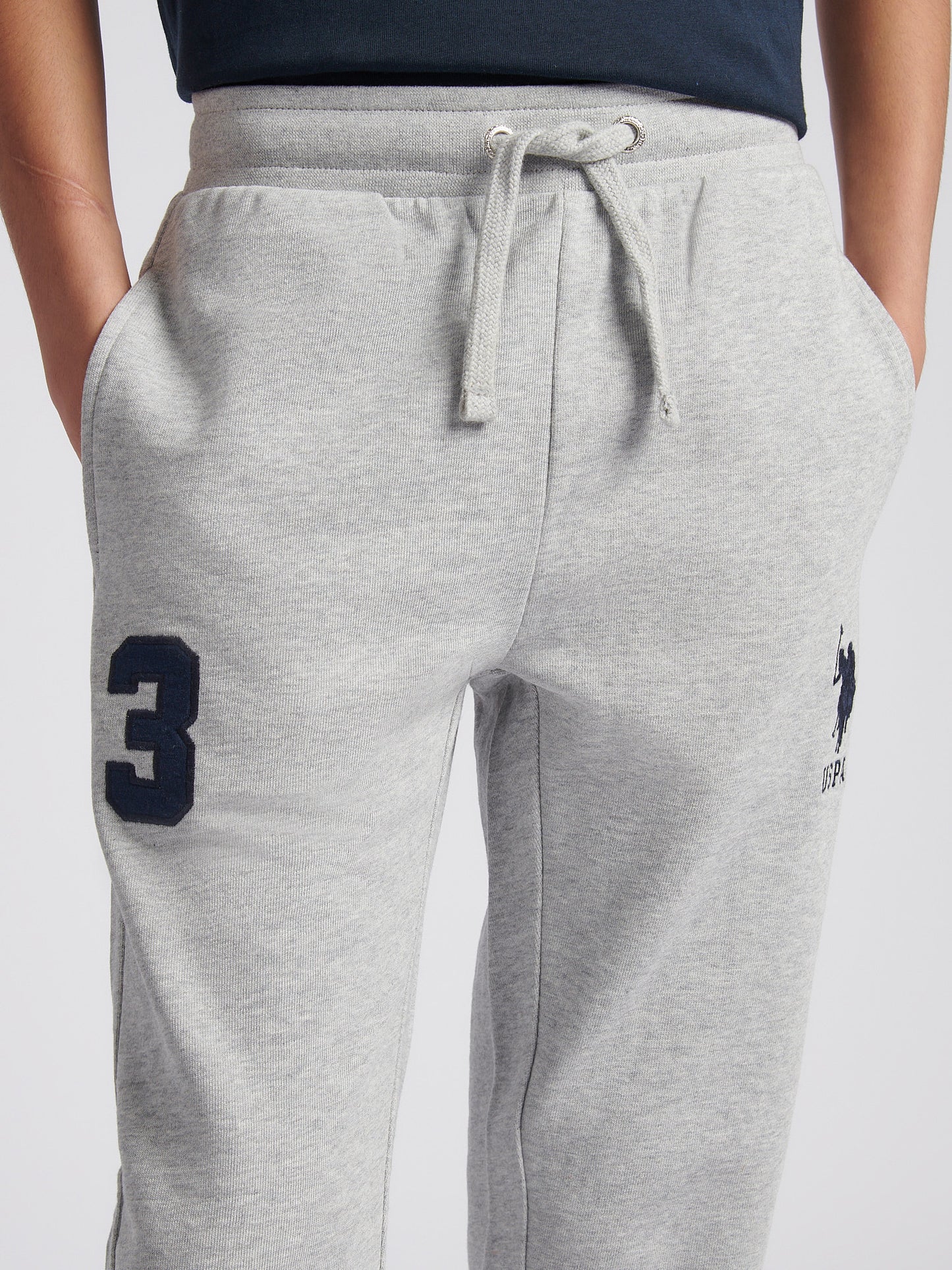 Boys Player 3 Jogger in Mid Grey Marl