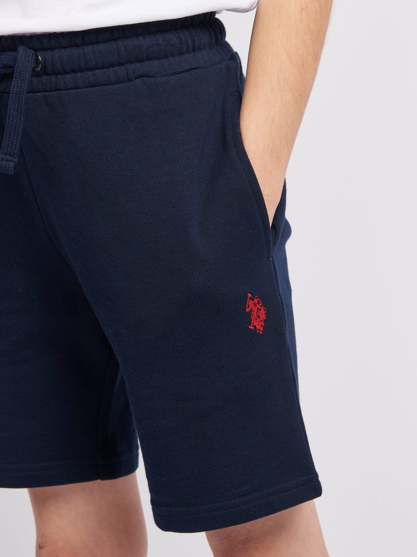 Chłopcy podwójnie jeźdźcy Poci się w ciemnym szafirowym granatowym/haute Red Dhm