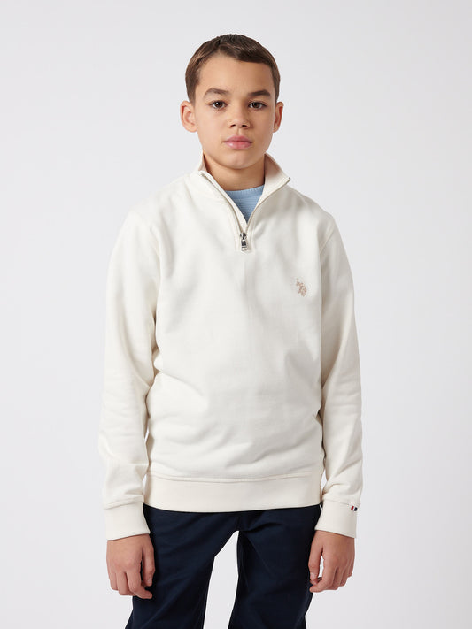 Chłopcy podwójnie jeźdźcy 1/4 zamek błyskawiczny w Whisper White