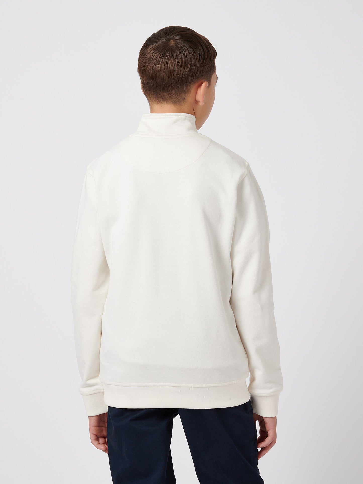 Chłopcy podwójnie jeźdźcy 1/4 zamek błyskawiczny w Whisper White