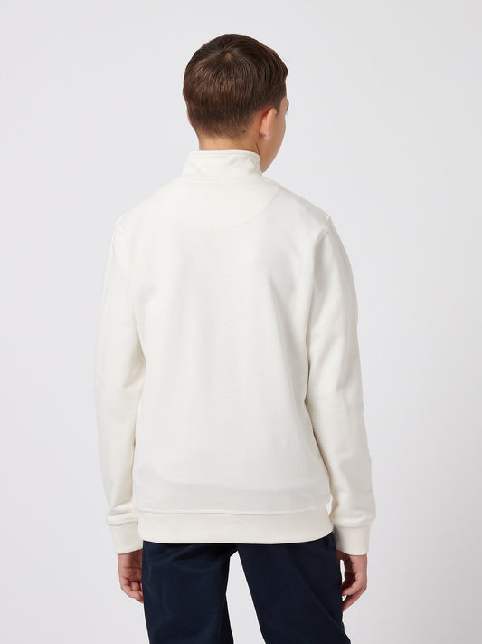 Chłopcy podwójnie jeźdźcy 1/4 zamek błyskawiczny w Whisper White