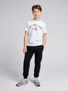 Chłopięcy Chłopcy T-shirt z nadrukiem łuku w jasnej bieli