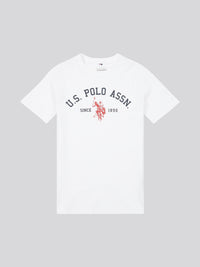 Chłopięcy Chłopcy T-shirt z nadrukiem łuku w jasnej bieli