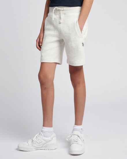 Chłopcy podwójnie jeźdźcy Herringbone Sweat w jasnoszarym margle