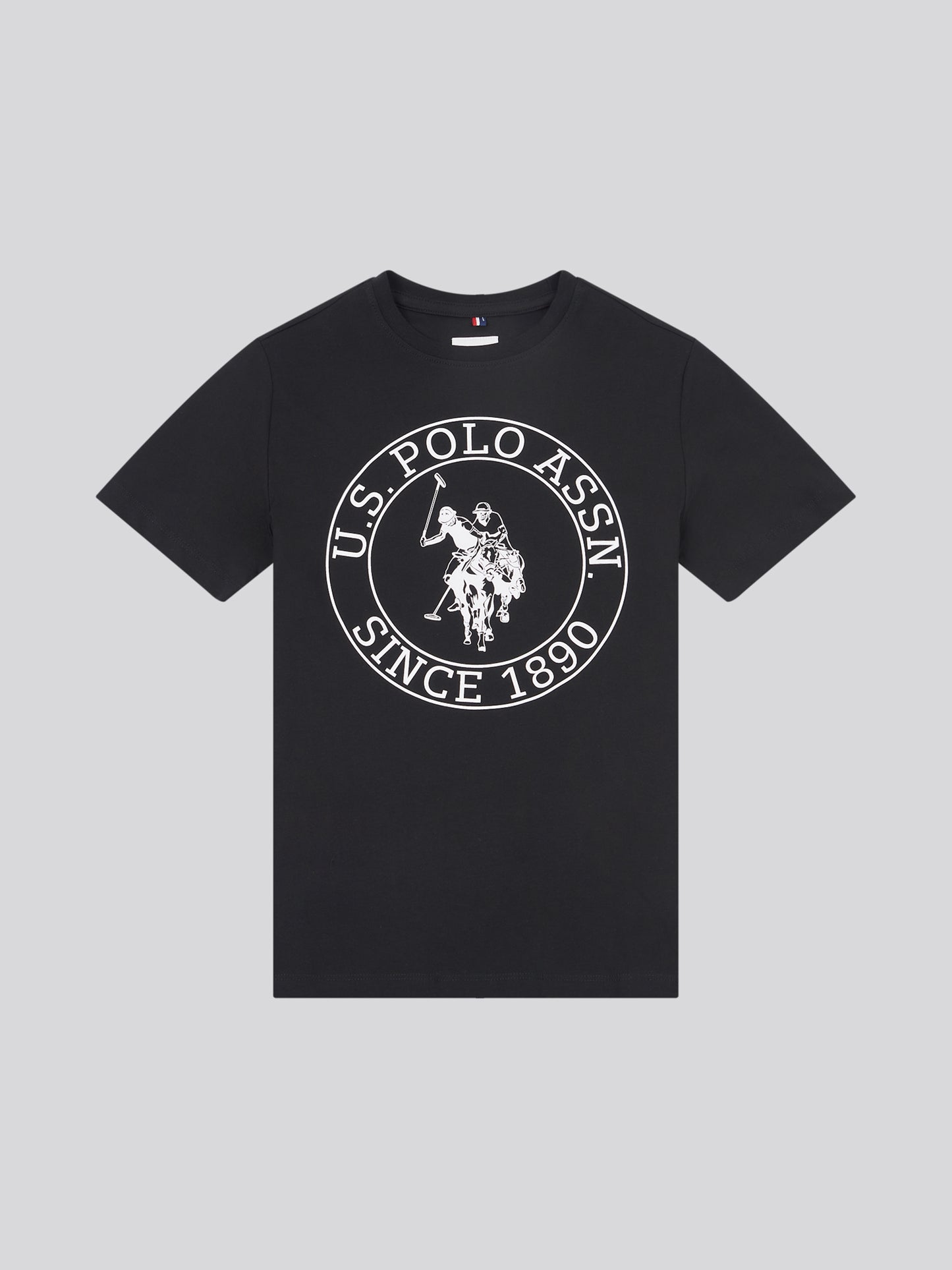 Chłopcy USPA Circle Print T-shirt w kolorze czarnym