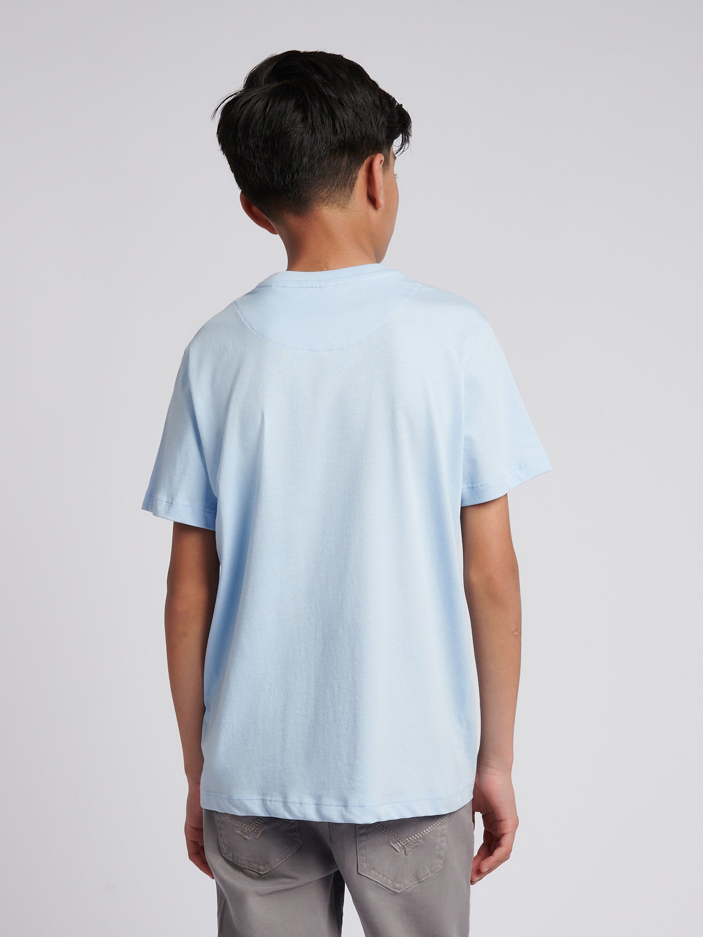 Chłopcy podwójne jeźdźcy graficzne T-shirt w Chambray Blue