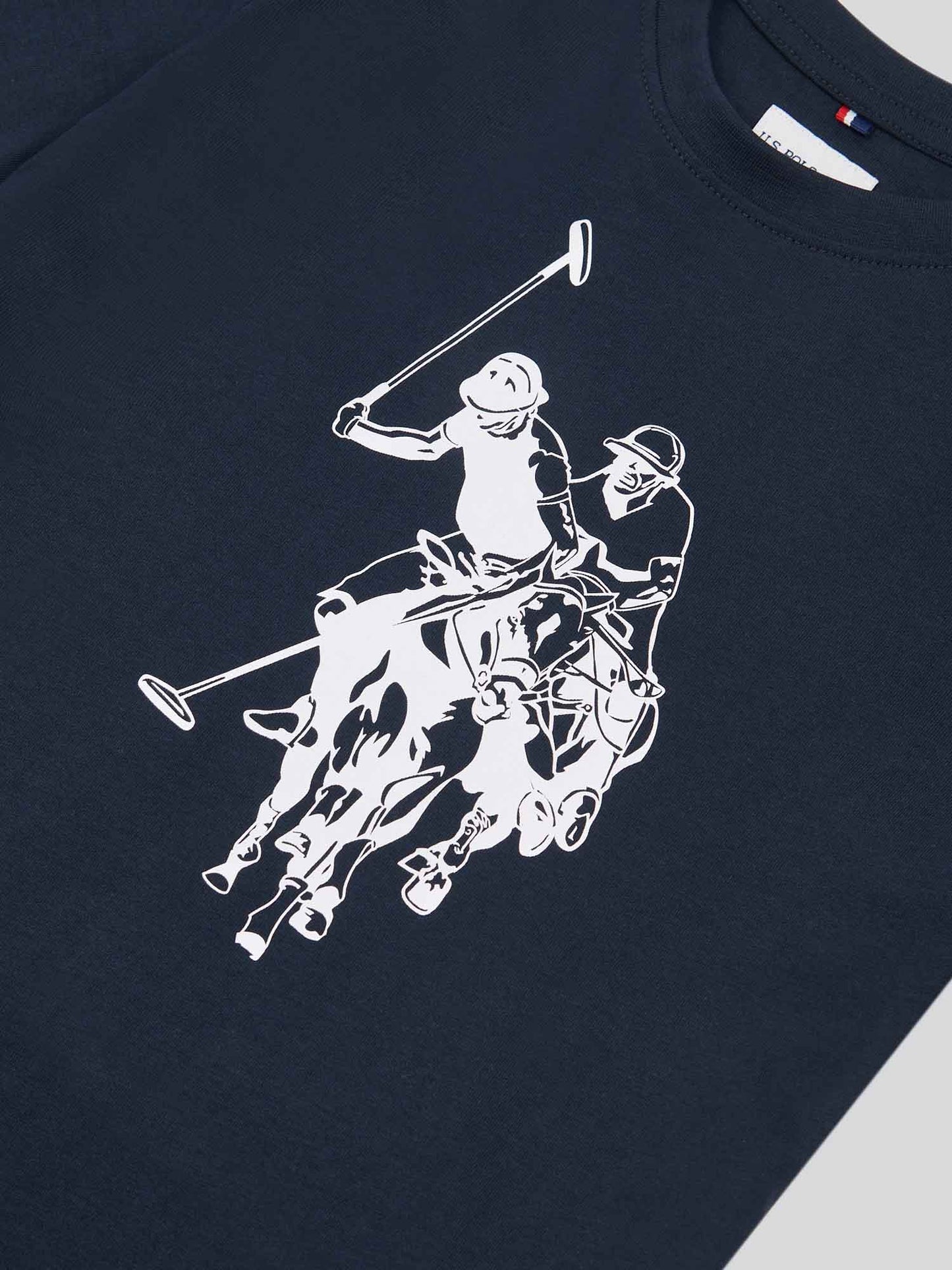 Chłopcy Double Horsemen Graphic T-shirt w ciemnym szafirowym granatowym