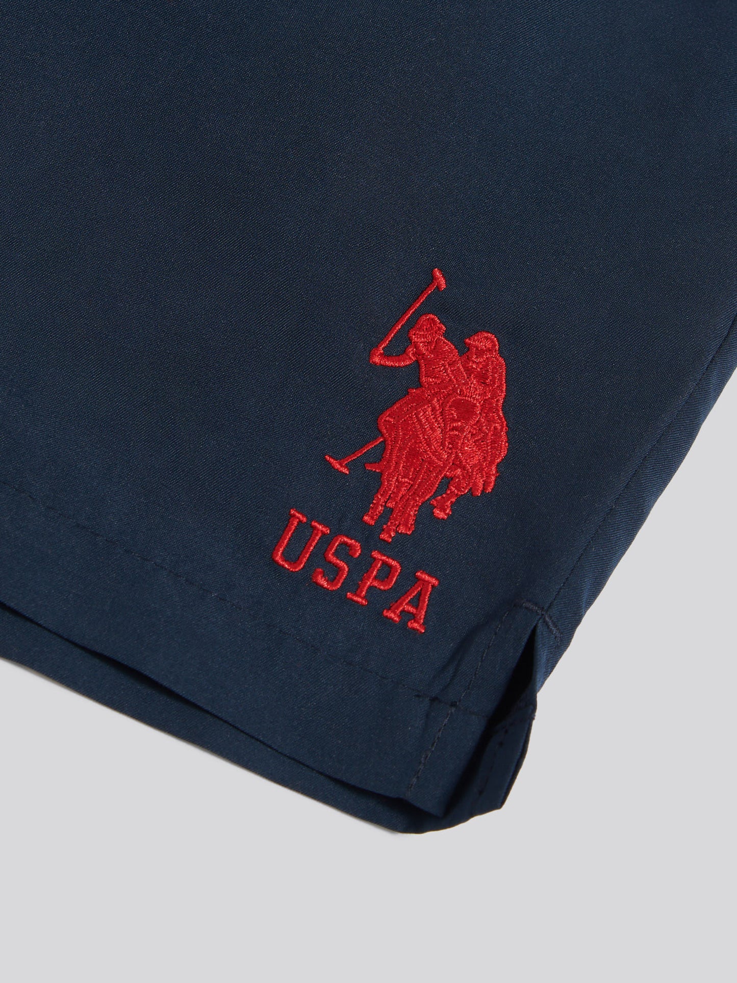 Boys Player 3 Swim Shorts Dark Sapphire Navy / Haute Red DHM