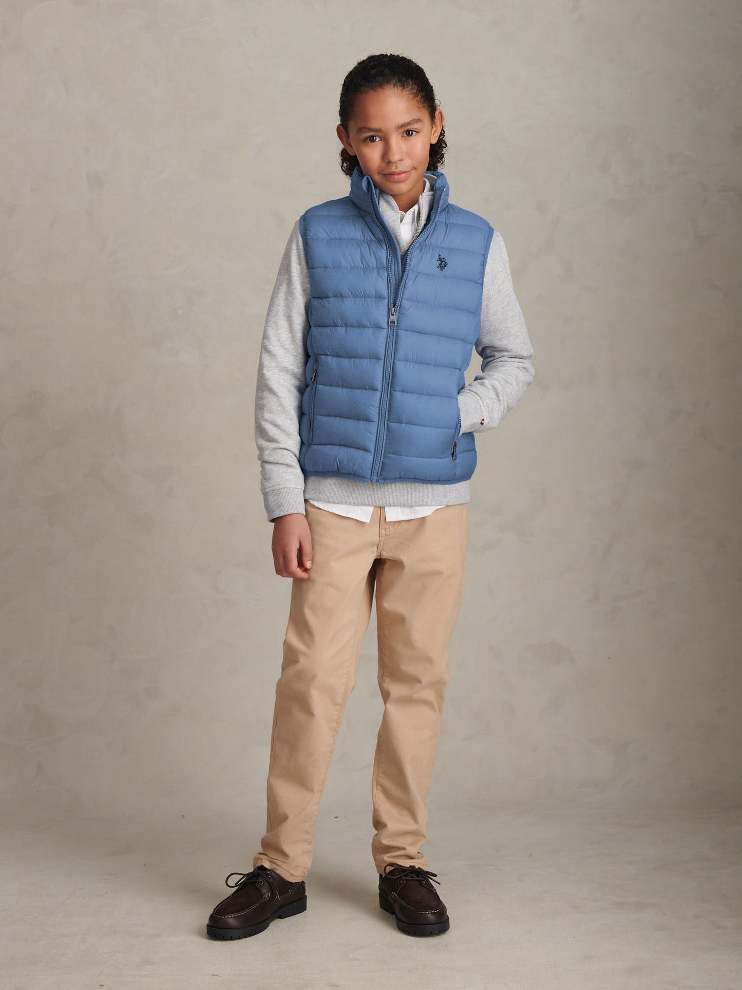 Boys Lightweight Quilted Gilet Blue Horizon
