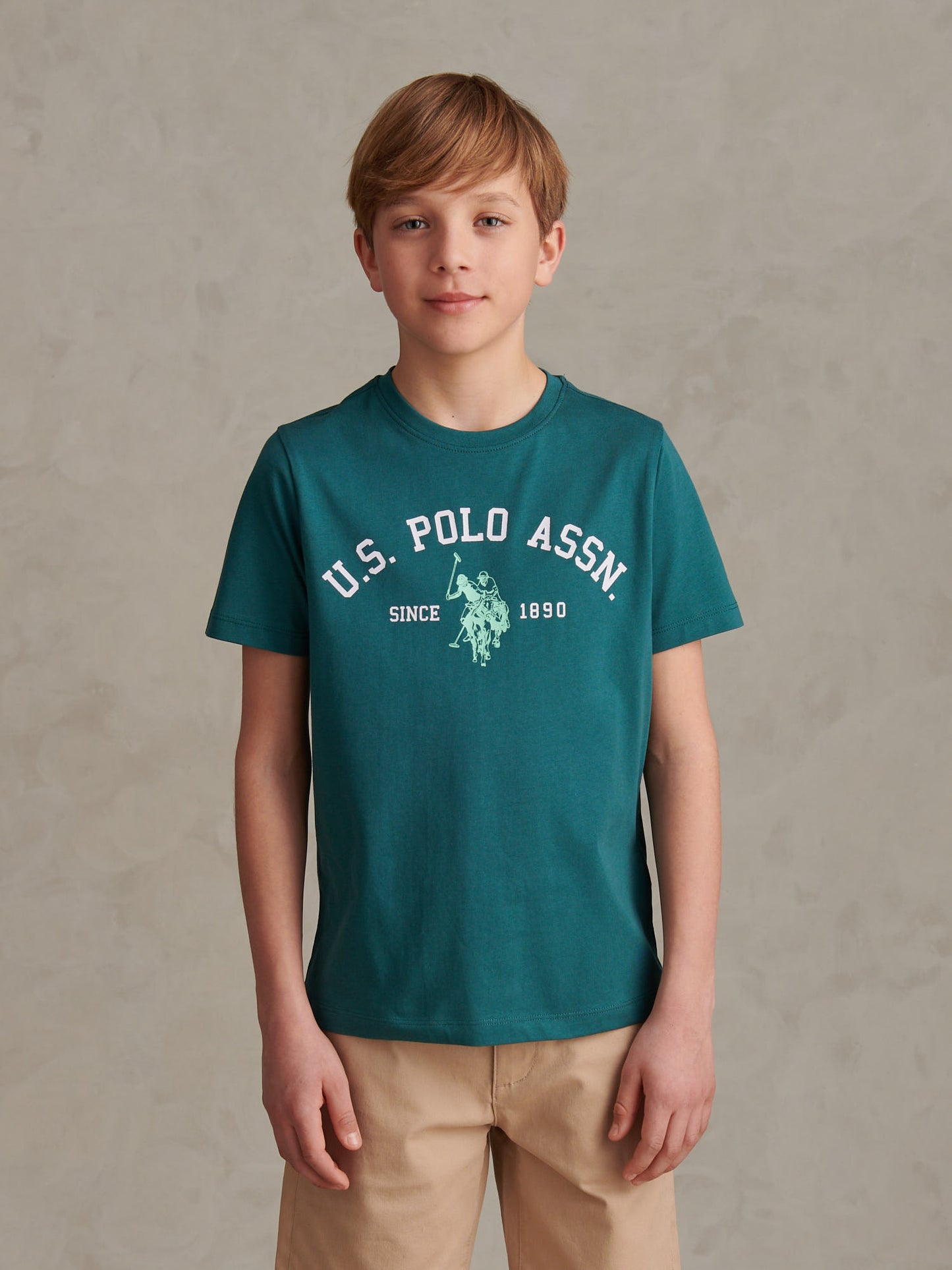 Boys Signature Arch Print T-Shirt Mediterranea