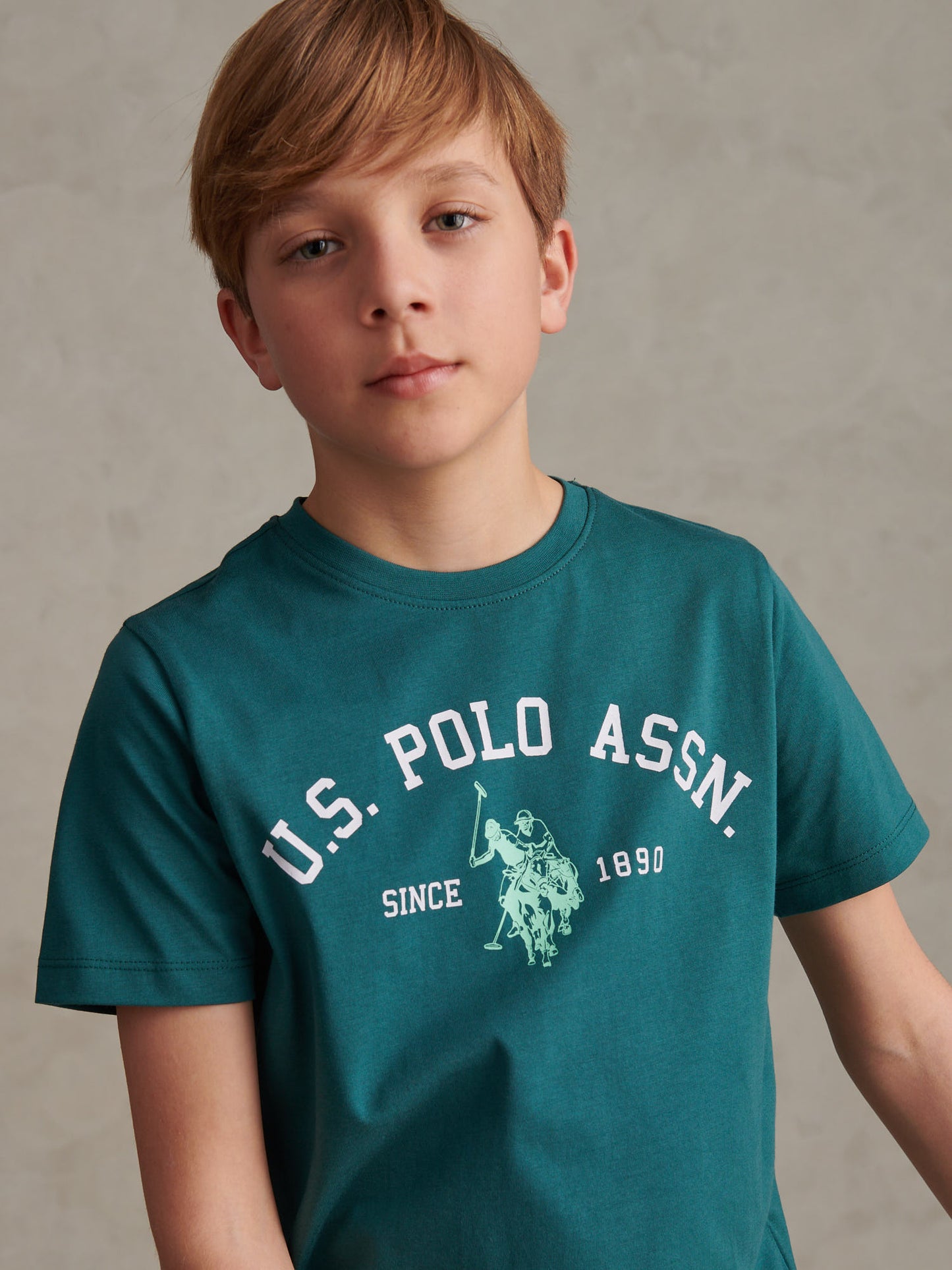 Boys Signature Arch Print T-Shirt Mediterranea