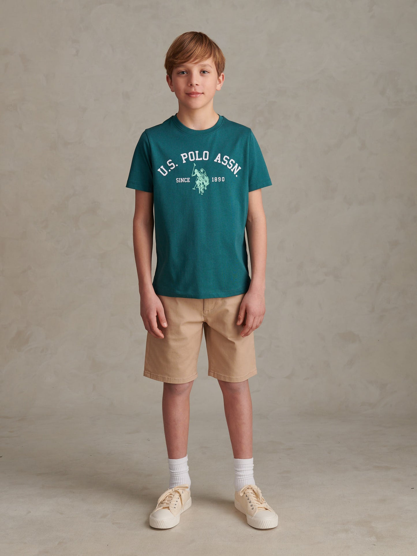 Boys Signature Arch Print T-Shirt Mediterranea